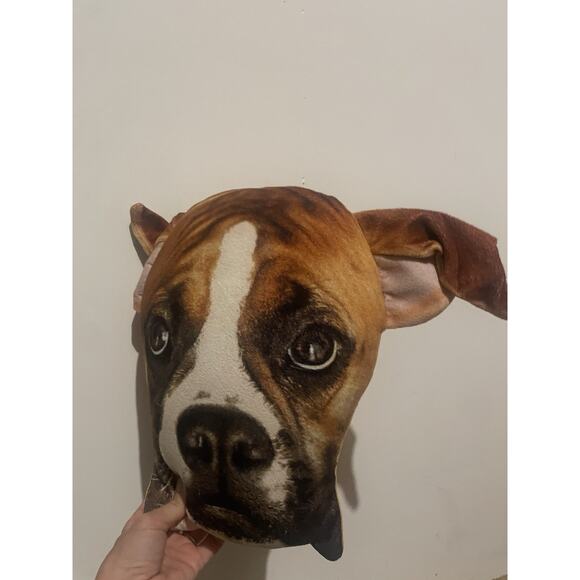 Realistic "Expressions" Boxer Stuffed Dog Pillow/Plush W/ Floppy Ears - Picture 3 of 4